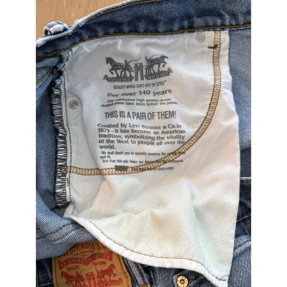 Levi's 517 Slim Bootcut Denim Blue Jeans Cotton Blend Men's 38x29 Farm Worn